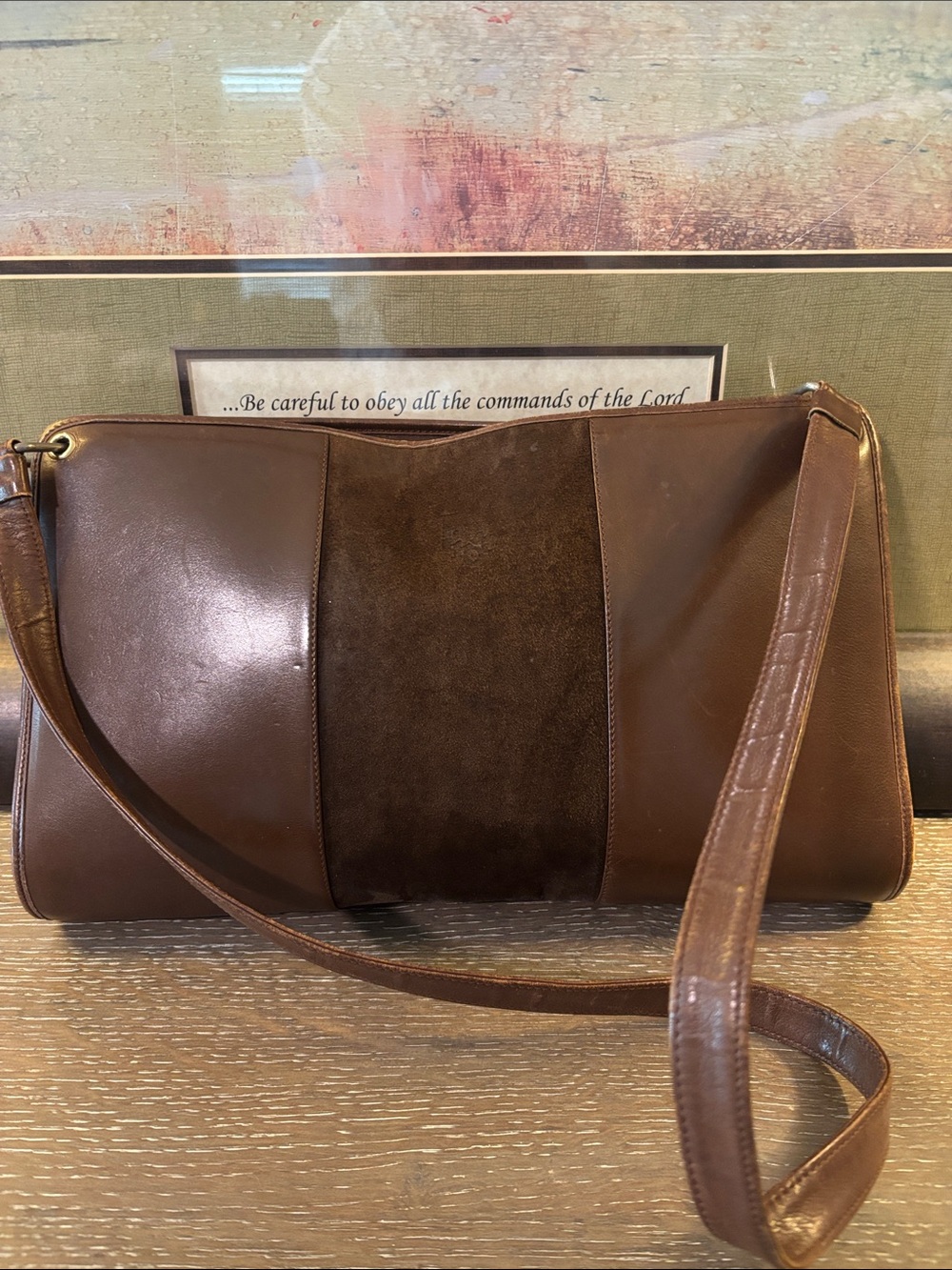 ✨Live Show Listing✨ Christian Dior Vintage Brown Leather and Suede Shoulder Bag